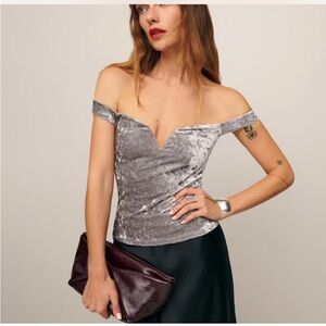 NWT Reformation Andria off the shoulder top XS
